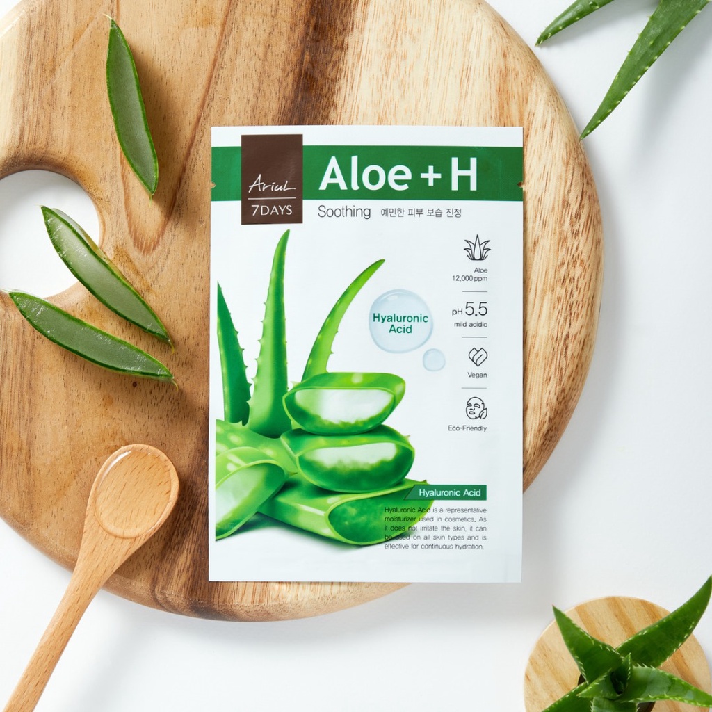 [HSD T2/2024] Mặt nạ ARIUL 7 Days Lô Hội ALOE + Hyaluronic Acid 23ml