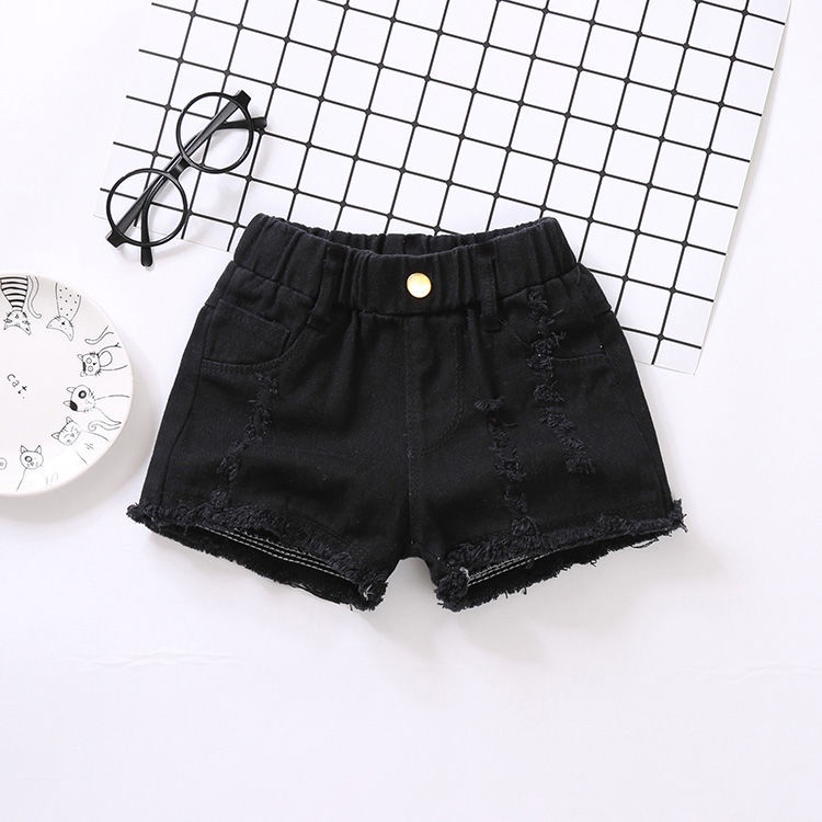 Quần Short Denim Mỏng Dáng Rộng Phong Cách Mới 2022 Cho Bé Gái