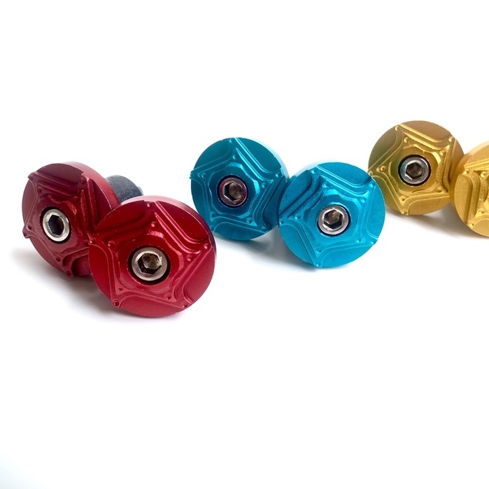 Gù trang trí Tay Lái Kiểu GR5 xanh lục Lên màu gắn Mọi loại xe máy