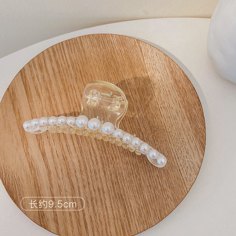 Kẹp Tóc Đính Ngọc Trai Lớn Thanh Lịch Phong Cách Hàn Quốc