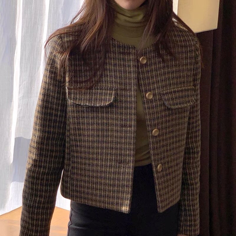 Áo dạ sweet kẻ Quảng Châu | BigBuy360 - bigbuy360.vn