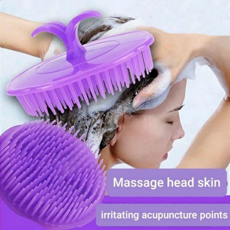1 Lược Tròn Mini Mát Xa Da Đầu Khi Tắm Mềm Mại
