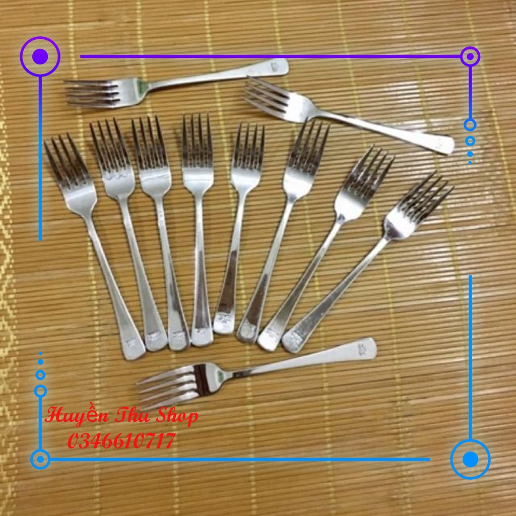 10 dĩa inox đẹp (18,5cm)