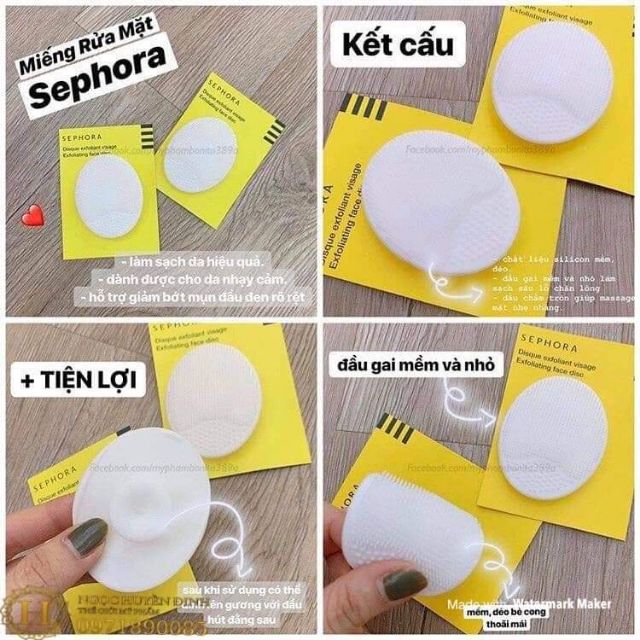 Pad rửa mặt Sephora siêu thích [ CHUẨN]