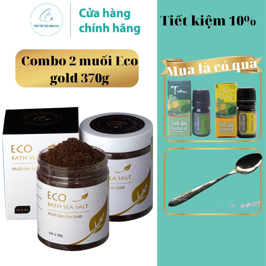 Combo 2 lọ muối tắm bé Eco Gold Sinh Dược 370g