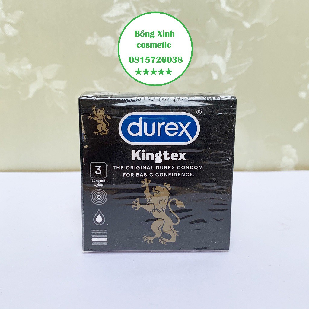 BAO CAO SU Durex Kingtex hộp 12 cái chính hãng