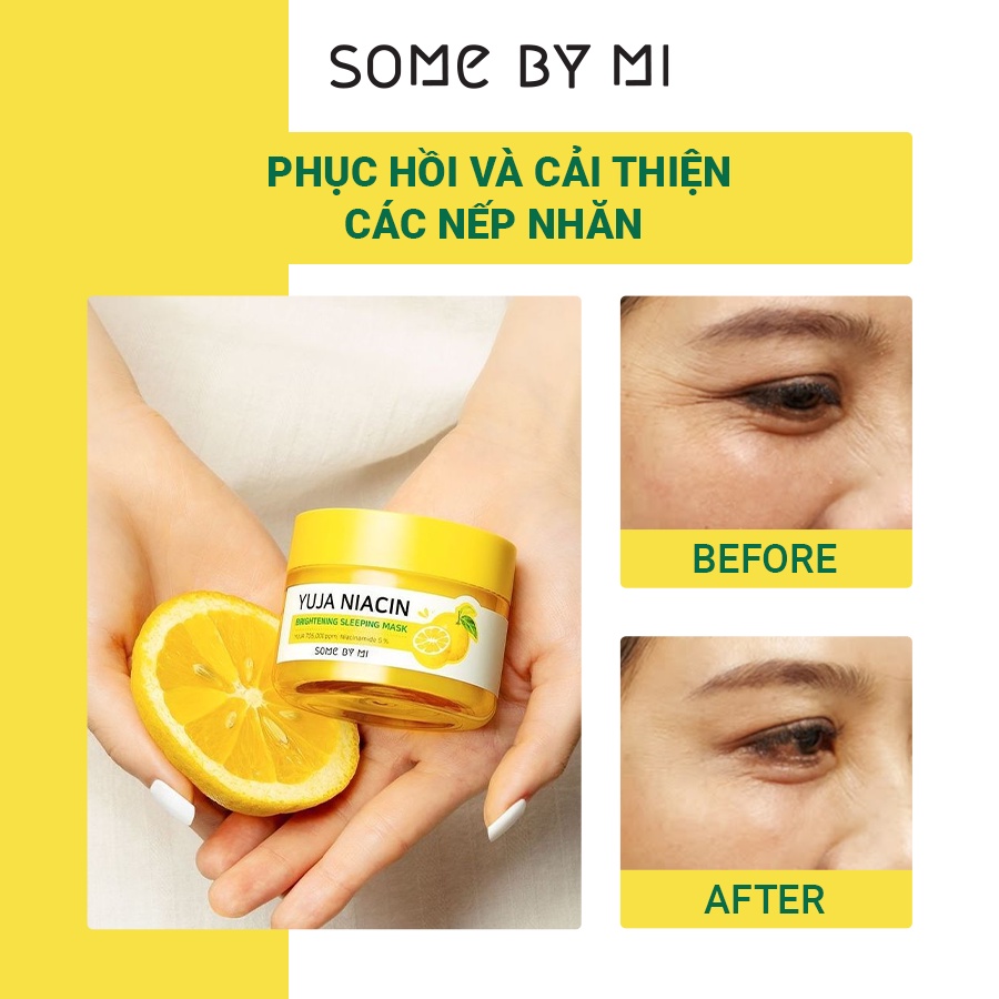 Mặt Nạ Ngủ Dưỡng Trắng Da SomeByMi Yuja Niacin 30 Days Miracle Brightening Sleeping Mask 60g