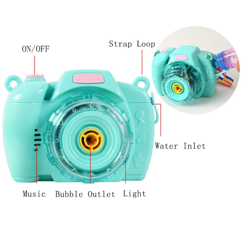 Đồ chơi máy ảnh camera thổi bong bóng tự động dành cho trẻ em