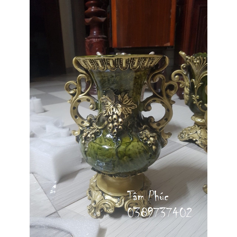 [Ảnh thật+video]Bình hoa composite cao38cm,dài 12cm, mẫu [cup 38](cắm hoa sáp, lông công, hoa lụa...)
