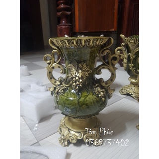 Bình hoa composite cao38cm,dài 12cm, mẫu