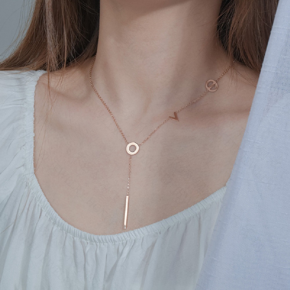 Vòng Cổ Mặt Hình Học Đơn Giản Thời Trang Cho Nữ