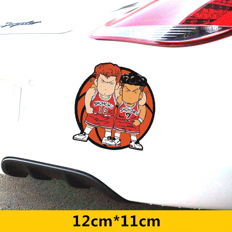 Sticker Hoạt Hình SLAM DUNK Sakuragi Hanamichi Kaede Rukawa Dán Kính Chắn Gió Xe Hơi / Xe Máy / Laptop