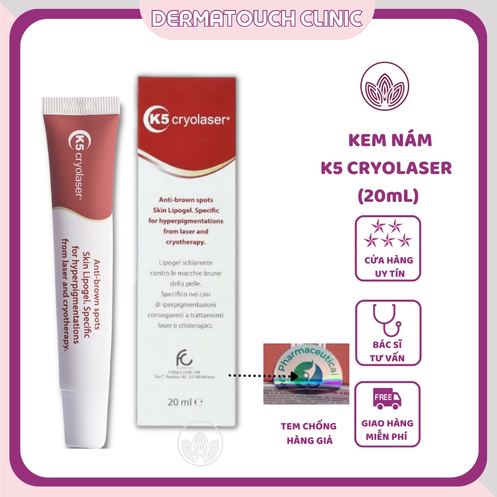 Kem Nám K5 Cryolaser hỗ trợ giảm nám, tàn nhang, dùng cho da nhạy cảm, da sau laser