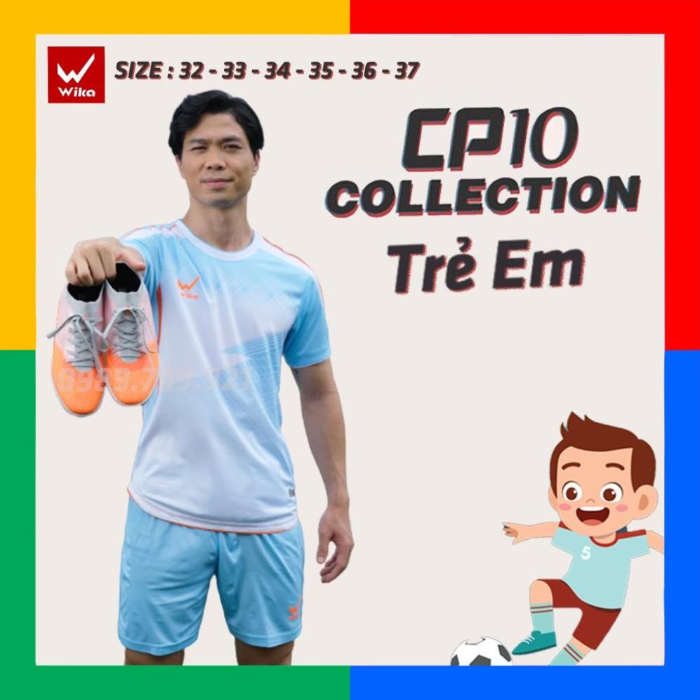 Giày Đá Bóng Wika CP10 Trẻ Em Chính Hãng, Giày Đá Banh Sân Cỏ Nhân Tạo Wika Công Phượng CP10