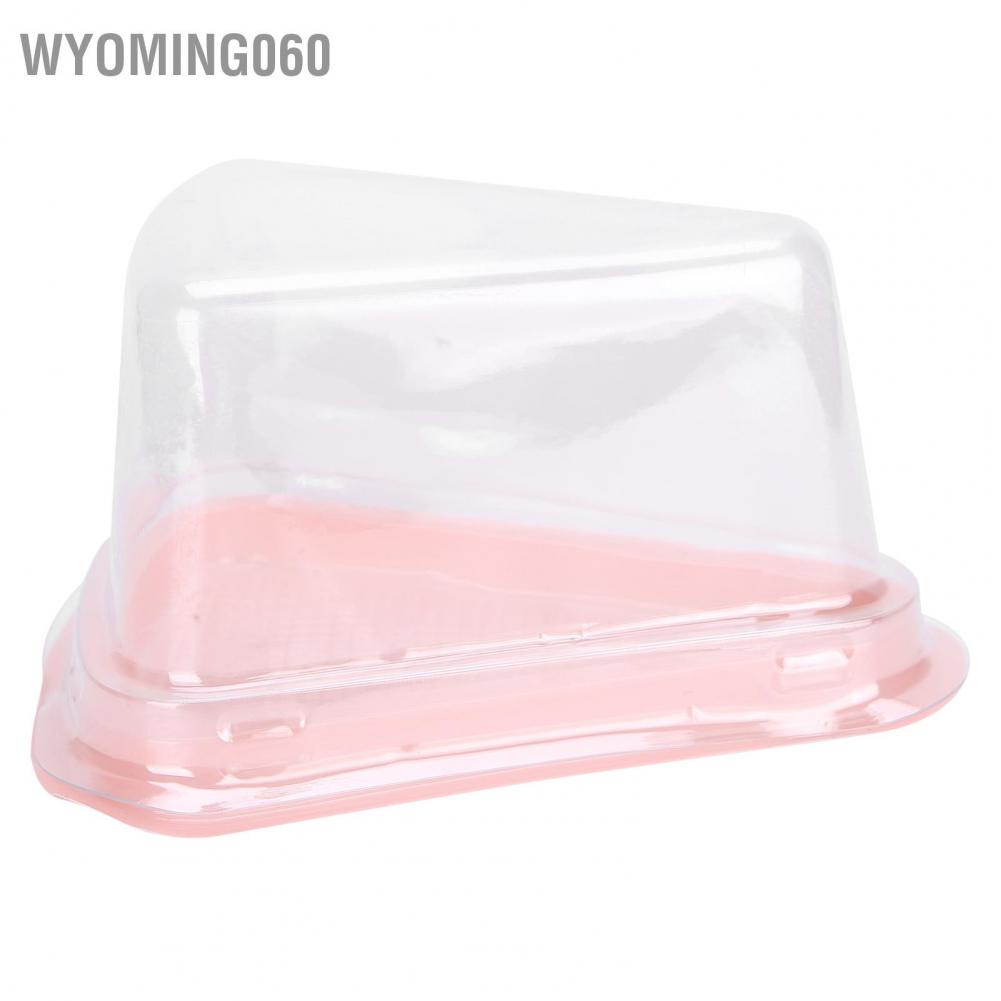 Wyoming060 100Pcs Triangular Cake Holder Box Transparent PET Food Cupcake Packaging Container