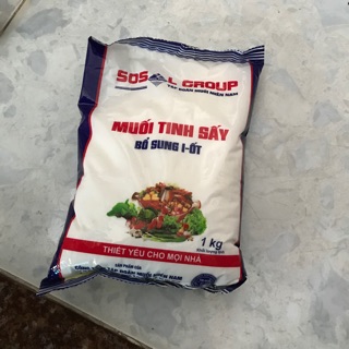 Muối tinh sấy iot 1kg