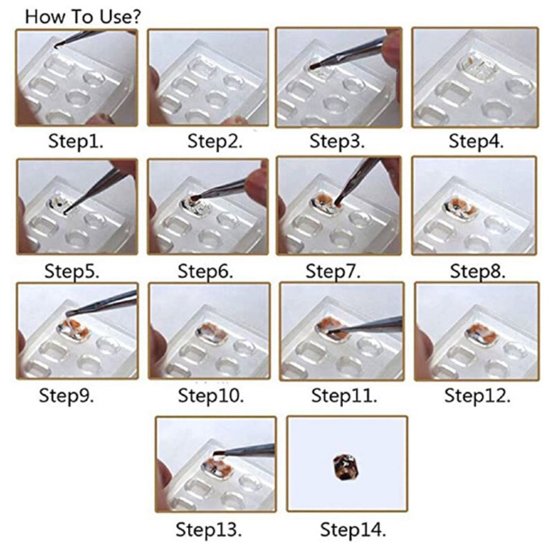 [Hàng mới về] Set 10 khuôn silicone làm phụ kiện trang trí móng họa tiết giáng sinh