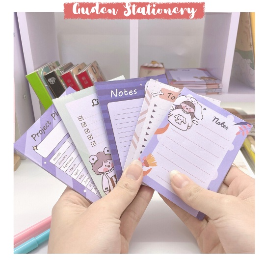 Giấy note cô gái dễ thương - giấy ghi chú dễ thương - Guden Stationery