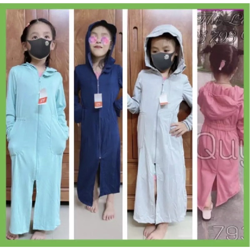 [FREESHIP] Váy chống nắng toàn thân dáng dài, chống tia UV vài thông hơi cho bé