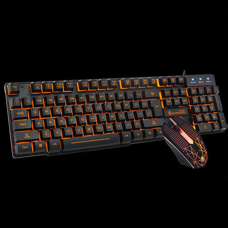 Combo bàn phím + chuột máy tính chơi game có đèn led - Keyboard gaming d600