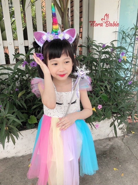 🌈🌈 Đầm PONY Cầu Vồng 7 Sắc cho Bé iu🌈🌈