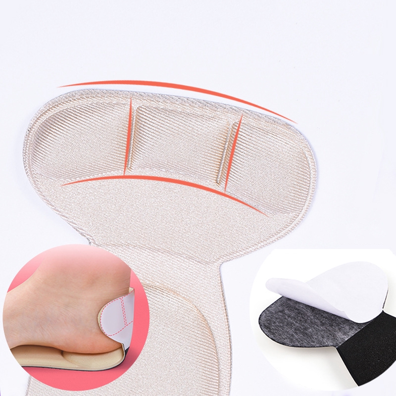 Random Color Women Pain Relief 4D Insole/ Non-slip Heel Protector  Insole Cushion/ Inserts Heel Post Back Soft Insole/ Flat Foot Support Memory Foam Shoe Pads Careory foam Shoe pads care