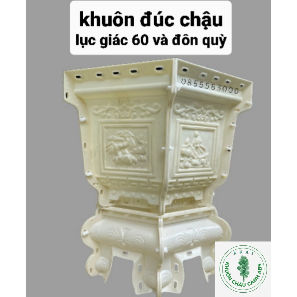 Khuôn đúc chậu lục giác 60 và chân đôn quỳ (khuôn ABS có lòng trong)
