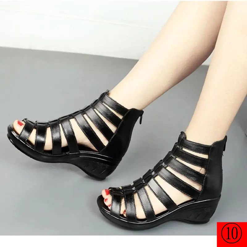 Giày Sandal Đế Mềm Bằng Da Thật Thời Trang Mùa Hè 2022 Cho Nữ