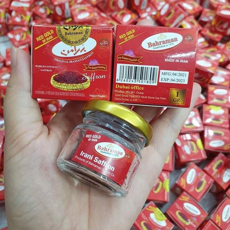 Saffron Bahraman JINDO Super Negin 1.0gram | Nhụy hoa nghệ tây chính hãng Iran tác dụng ngủ ngon, đẹp da