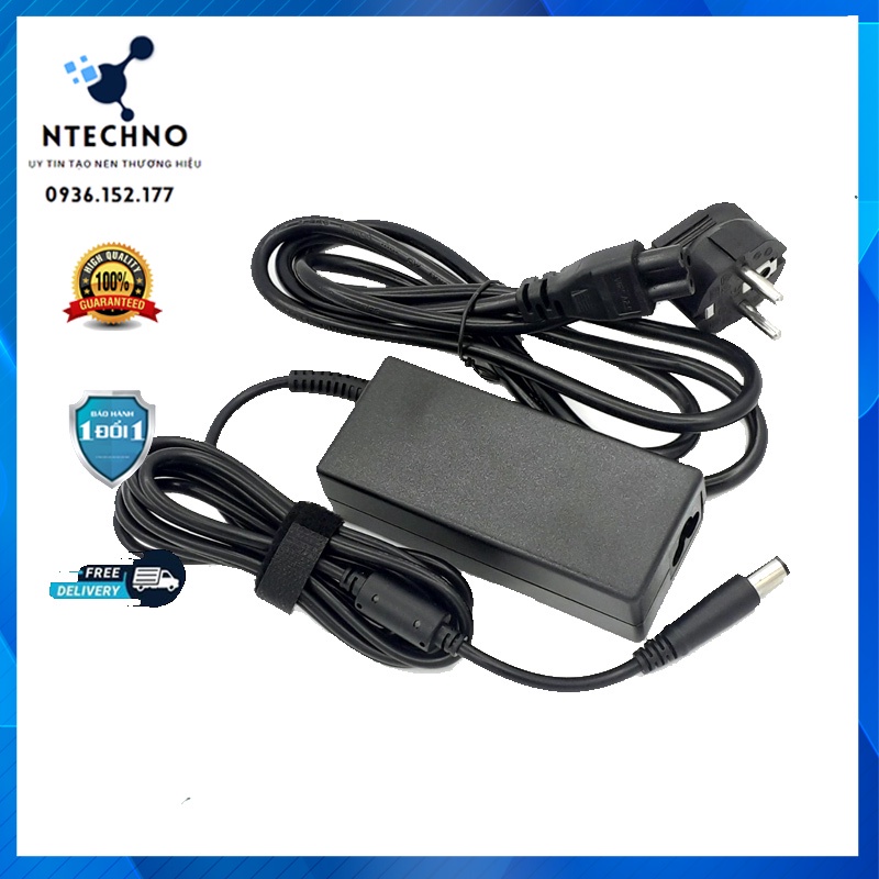 Sạc Zin Laptop Dell 19.5V - 3.34A 65W Chân to 7.4*5.0mm  dùng cho máy tính Dell 4110 4010 2421 2420 7480 3450 4050 3521