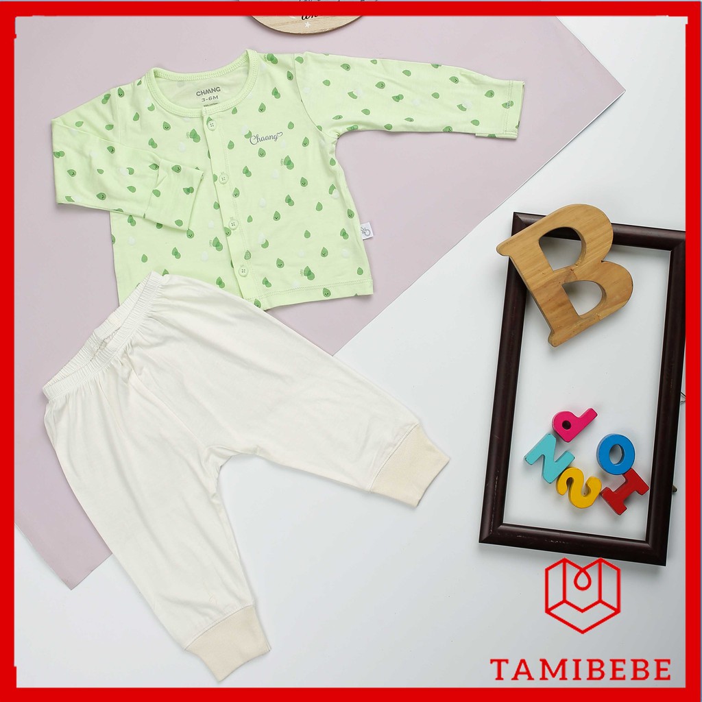 [Mã FAMAYFA2 giảm 10K đơn 50K] Quần áo trẻ em Chaang Bộ sơ sinh dài tay cúc giữa -TAMIBEBE