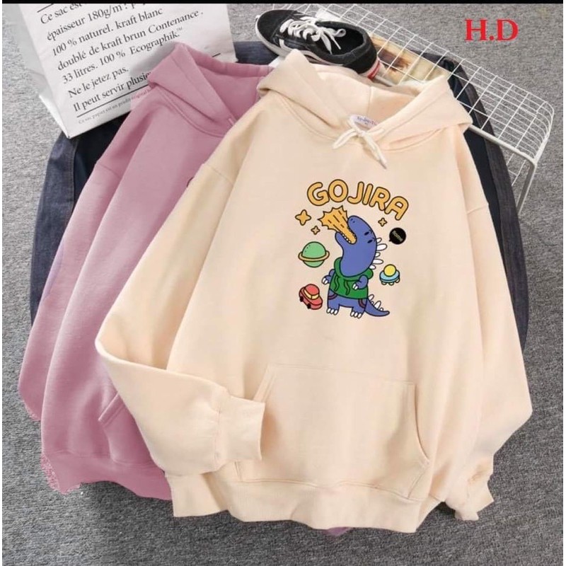 Áo hoodie khủng long GOJIRA chất nỉ ngoại cực đẹp