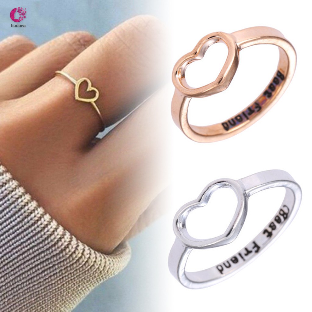 Nhẫn cặp đôi/tình bạn mặt hình trái tim
