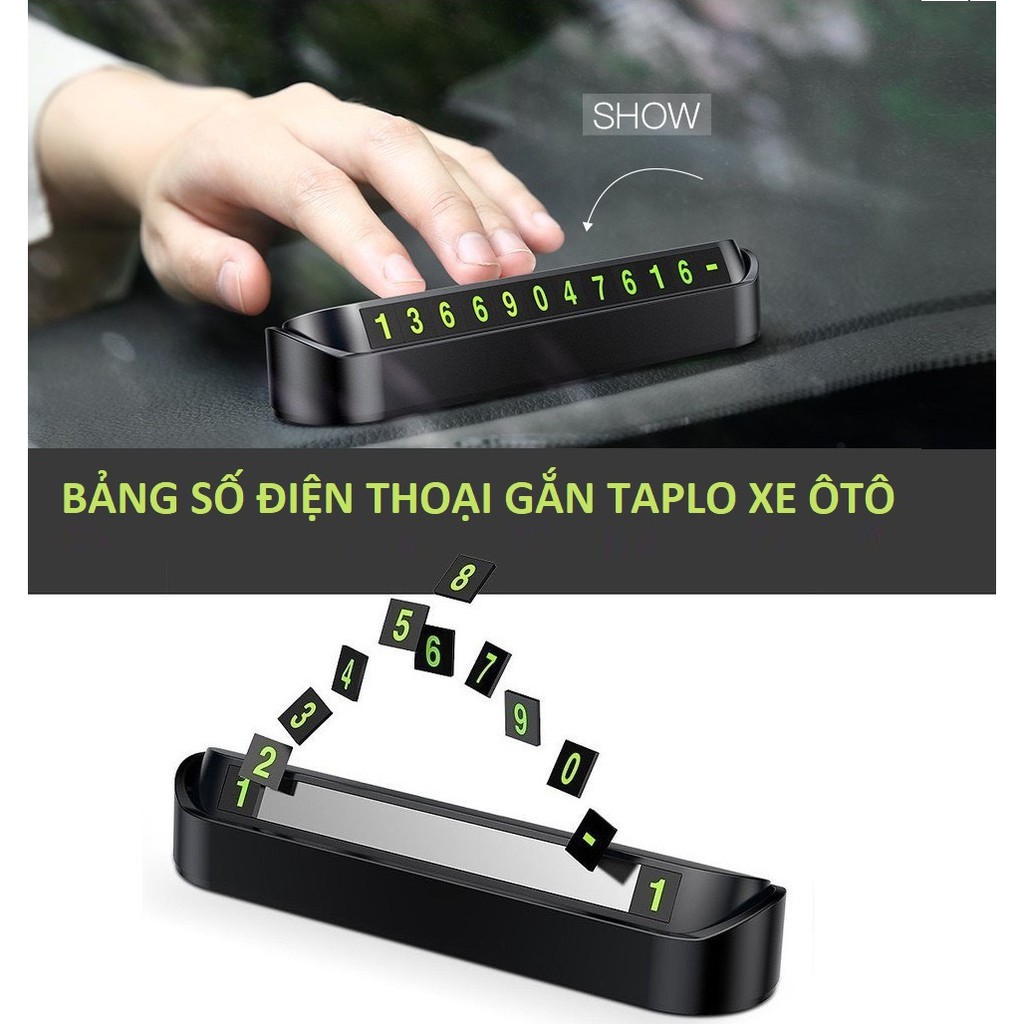 Bảng Ghi Số Điện Thoại Gắn Taplo Xe Hơi, Tiện Dụng và Văn Minh, Báo Mọi Người Biết Số ALO. Kingler 9200 Đen