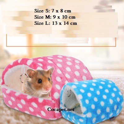 Nhà ngủ bông cho hamster, thú cảnh ( 3 size như ảnh)