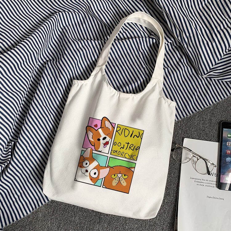 Túi Vải Đeo Vai [ZCrush] Tote Canvas Nữ Ulzzang