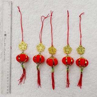 Combo 5 dây quả cầu đỏ treo cây mai cây đào trang trí Tết