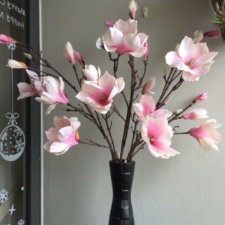 Hoa mộc lan hồng lụa cao cấp