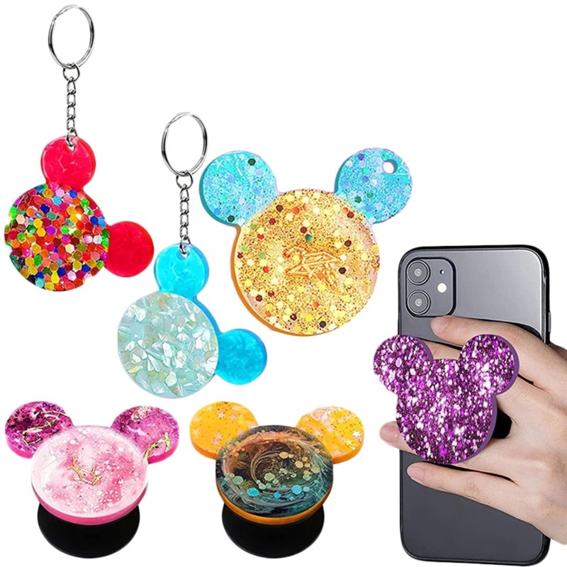 Khuôn Làm Móc Khóa / Điện Thoại Bằng Nhựa Resin Không Đánh Bóng DIY