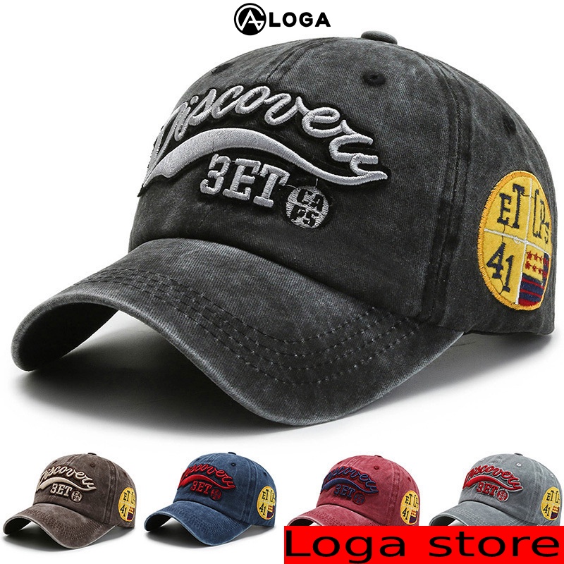 Nón lưỡi trai nam nữ thời trang, nón kết ông địa jean đẹp cao cấp LOGA phong cách bạc màu theo thời gian, M021