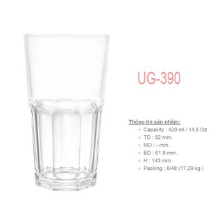 BỘ 6 LY THUỶ TINH CENTRO HIBALL 420ml THAILAND