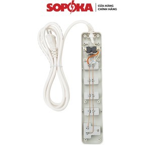 Ổ cắm điện liền dây chịu tải 1200W SOPOKA 3M1-6M1 công tắc an toàn