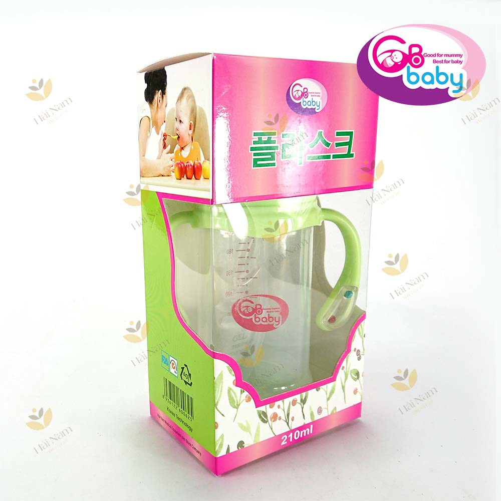 Bình sữa thủy tinh cổ rộng chống vỡ có tay cầm GB Baby 120ml và 180ml