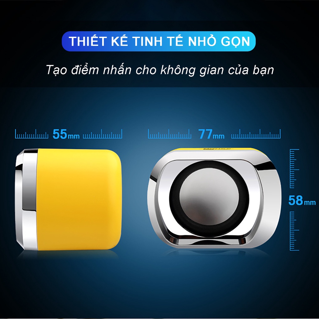 Loa máy tính có dây để bàn SIDOTECH XD12 mini âm thanh nổi 3 dải âm bass mid treble sống động chất liệu ABS – Chính hãng