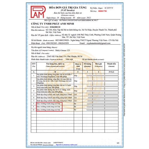 Set 2 Khay Trữ Đông Richell Có Nắp 15ml/25ml/50ml