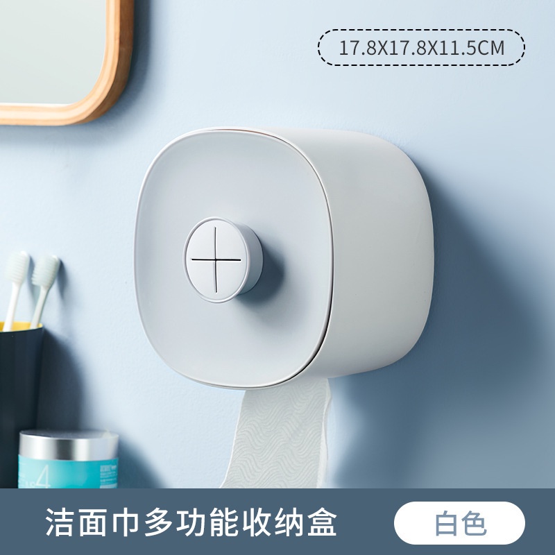 Hộp đựng cuộn giấy vệ sinh gắn tường không cần khoan lỗ chống thấm nước tiện dụng