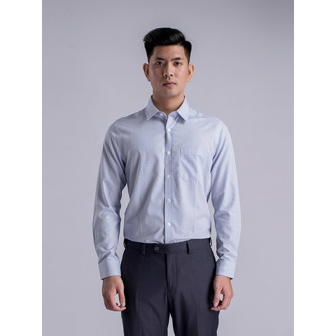 Áo Sơ Mi Nam Dài Tay ARISTINO ALS53108 Somi Công Sở Cao Cấp Màu Trắng Kẻ Tăm Xanh Vải Sợi Tre Mềm Mát Dáng Ôm Có Túi | BigBuy360 - bigbuy360.vn