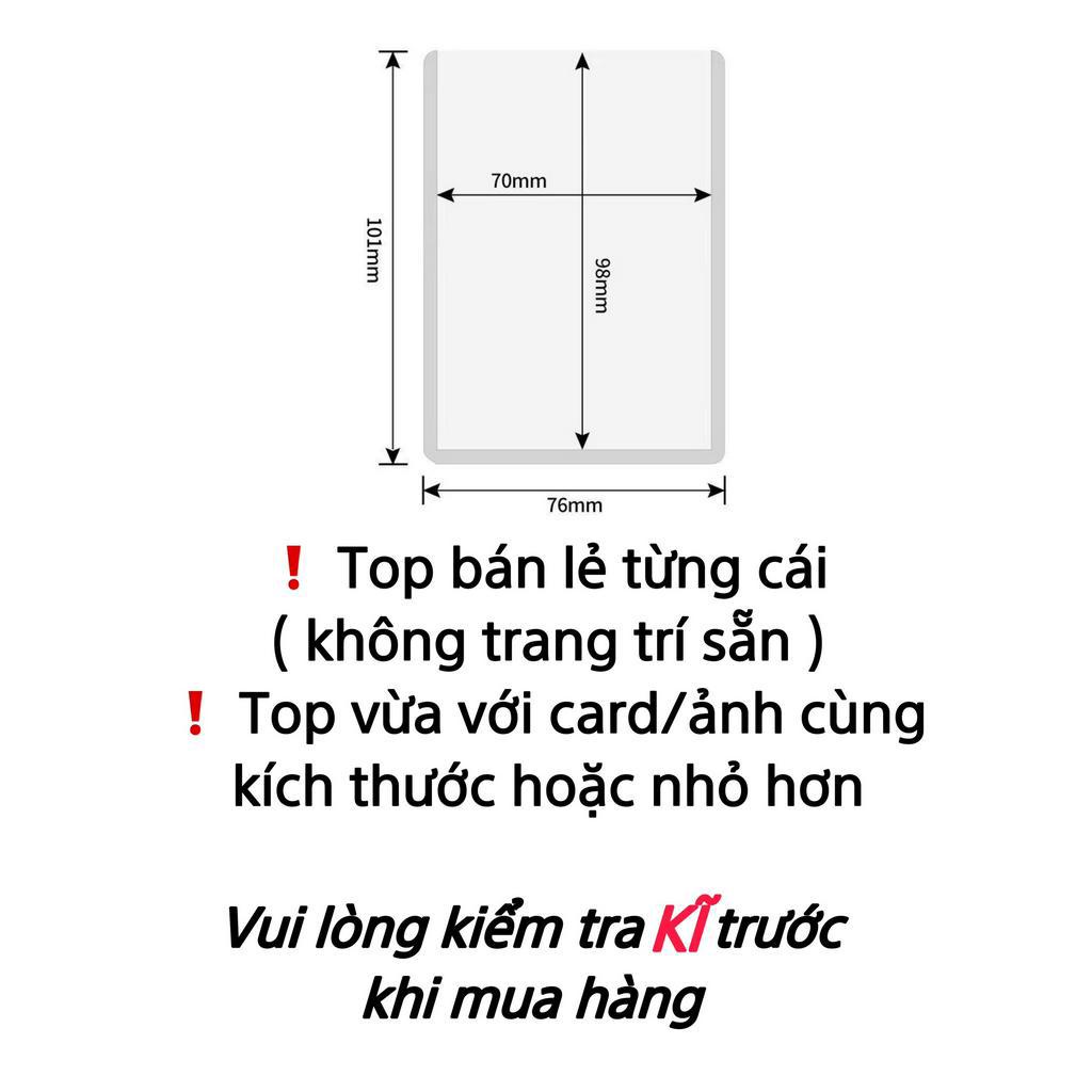 Toploader đựng card tấm thẻ nhét ảnh kích thước A7 có màn seal bảo vệ chống xước