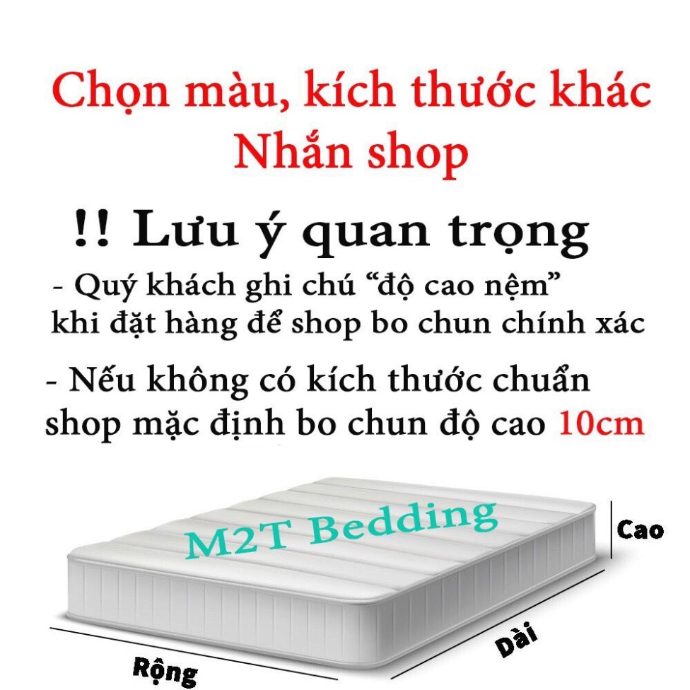 Set Chăn Ga Cotton Tici phối màu phong cách Hàn Quốc đủ size đủ màu (không kèm ruột)