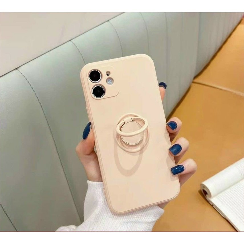 Ốp Iphone Viền Vuông Kèm Ring Nanoshop_1688